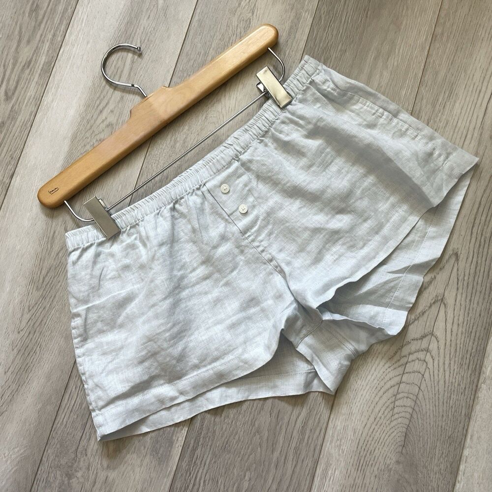 Brandy Melville Shorts keira linen boxer womens Blue (one size) coquette beach